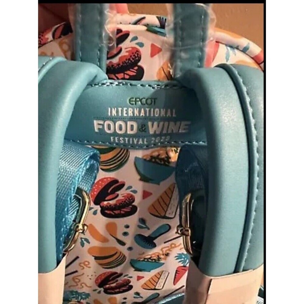 Disney Epcot Food And Wine Festival Loungefly Mini Backpack Spaceship Earth NEW - Picture 4 of 10
